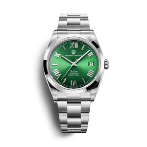 PAGANI Geneva นาฬิกาอัตโนมัติสำหรับผู้ชาย,นาฬิกากลไกแฟชั่นกันน้ำนาฬิกาสแตนเลสสำหรับธุรกิจ NH35