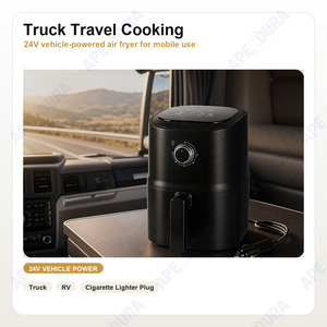 Friteuse à air portable 24V 250W 3L pour voiture, camion, <span class=keywords><strong>camping</strong></span>-<span class=keywords><strong>car</strong></span>, <span class=keywords><strong>camping</strong></span>, extérieur avec prise allume-cigare - Product Image 3