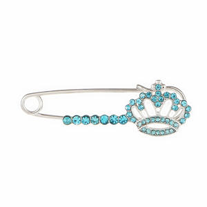 بروش كوري بسيط مضاد للوهج بشريط مع دبوس رقبة كبير من حجر الراين للنساء سترة وسترة مبطنة بالحفلات - Product Image 5