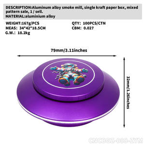 Wholesale 79mm 4-Layer Multicolor Metal <b>Herb</b> <b>Grinder</b> - Durable UFO-Shaped Aluminium Alloy Cigarette Mill - Product Image 2