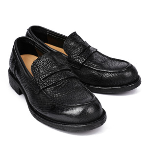 Chaussures habillées en cuir véritable pour hommes, à bout rond, à enfiler, avec semelle extérieure en caoutchouc amortie, pour toutes les saisons, couleur unie, livraison directe - Product Image 1