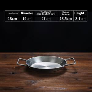 Olla de <span class=keywords><strong>paella</strong></span> española vintage con doble asa de acero inoxidable, plato de ensalada de <span class=keywords><strong>pasta</strong></span> de estilo coreano, sartenes de cocina - Product Image 6