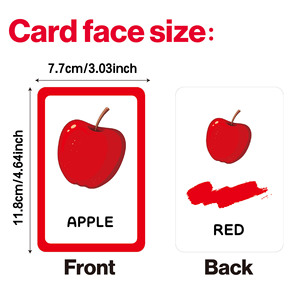 Ensemble de cartes d'apprentissage numériques certifiées FSC, nouvelles cartes d'impression numérique pour enfants, questions et réponses sur les animaux, les légumes et l'alphabet, aides pédagogiques pour l'apprentissage en anglais. - Product Image 5