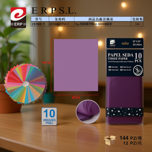 Papier de soie Erpsl 50x66cm violet foncé 10 pièces fournitures pour fêtes et loisirs créatifs - Product Image 3