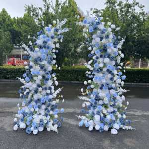 <span class=keywords><strong>Colonne</strong></span> florale en soie rose magenta artificielle <span class=keywords><strong>pour</strong></span> arche de mariage, décoration de cérémonie et événements - Product Image 2