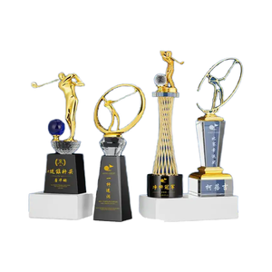 Troféus de Golfe Personalizados em Cristal Óptico K9 para Atacado – Melhores Prêmios em Branco para Vencedores e Lembranças de Golfe - Product Image 4