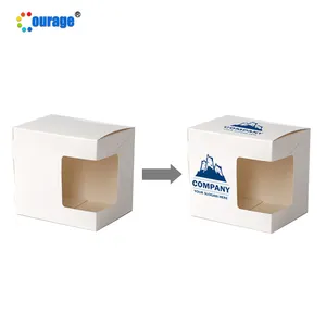Индивидуальная упаковочная коробка с индивидуальным логотипом, сублимационные заготовки, белая складная коробка