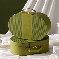 Vente en gros personnalisée Boîte cadeau de luxe en PU Boîte cadeau de mode Boîte cadeau d'anniversaire mariage avec poignée