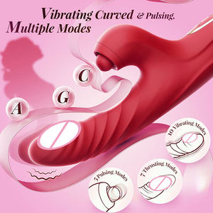 Seks Oyuncakları Titreşimli Dildo Vibratör Yetişkin Tavşan Vibratörleri 4'ü 1 Arada G Noktası Klitoral Oyuncak Titreşimli, Emici ve Titreşim Modları ile - Product Image 2