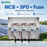 Boîtier de Combinaison Solaire 3 Entrées 3 Sorties DC 500V 600V IP65 avec Disjoncteur DC et Porte-Fusible SPD