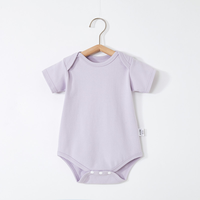 MAMIMAKA Lot de 6 Combinaisons à Manches Courtes en Tricot Doux pour Bébé Nouveau-né, Vêtements en Coton pour Bébés Garçons et Filles de 6 à 9 Mois
