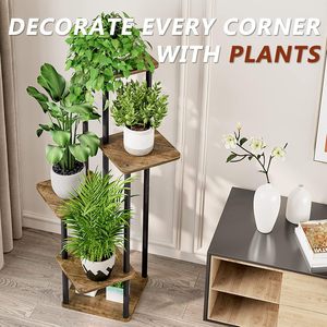 Soporte de Metal Moderno de Varias Capas para Plantas, Estante para Macetas de Interior, Diseño Industrial, Fácil de Montar - Product Image 3
