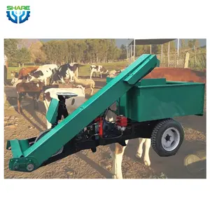 Automatic cow dung chicken manure removal cleaning machine manure collector with 3 scrapers