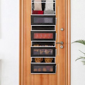 Wholesale Black 2 Pack 5-Shelf Over Door <b>Organization</b> <b>Storage</b> Hanging Closet Organizers With Side Pocket - Product Image 3