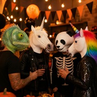 28 Styles de Masques en Latex Réalistes Tête d'Animal (Caméléon, Licorne) – Masques Intégraux pour Halloween, Fêtes Costumées, Cosplay – Vente en Gros Usine
