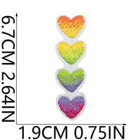 Patch en tissu polyester brodé coloré thermocollant pour vêtements, vestes en jean, bagages, réparation de trous, décoratif