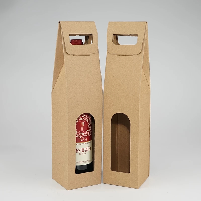免费设计定制标志酒瓶红酒瓦楞纸包装定制酒瓶红酒礼品盒 - buy wine
