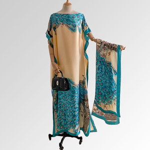 Nouvelle Collection Printemps : Foulard Carré en Soie Imitée pour Vacances à la Plage, Blouse Robe en Brocart Satiné, Vêtement de Protection Solaire, Châle Écharpe pour Femme - Product Image 2