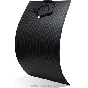 Panel Solar Flexible Ultraligero de 100W, Monocristalino, Ultrafino, 4.19lbs, IP67 Impermeable, Negro, para RV, Barco, Techo, Balcón - Product Image 1