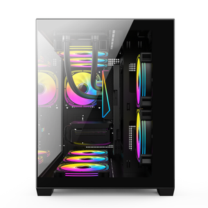 Boîtier de jeu MATX double vitrage 0,7 mm, compatible avec un refroidisseur à eau de 360 mm, châssis à haut débit d'air, support BTF - Product Image 4