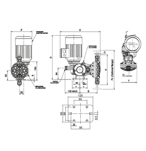 Bomba Dosificadora de Diafragma Mecánica SEKO Serie MS1 MSAF070M31XT080, Caudal 5.5-500 L/h, 10 Bar, Automática - Product Image 3