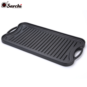 Chuyên Nghiệp 18 Inch 40Cm Lớn Đúc Sắt Hình Chữ Nhật Nướng Vỉ Nướng Tấm - Product Image 3