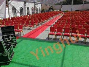 Suelo de cancha de tenis portátil de plástico PP ligero 2023 T-01 Superficie deportiva estable y nivelada para eventos Stock listo - Product Image 2