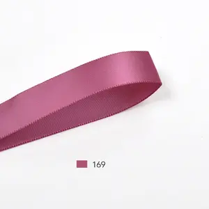 Red Double Faced Satin Ribbon Fabricação Luxo 100 jardas rolo Custom Wholesale Gift Packing Custom Plain Polyester Satin