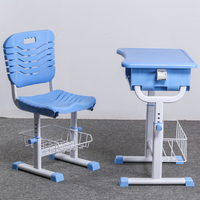 Ensemble de collège élémentaire Table en plastique Mobilier de salle de classe Chaise d'étude et bureau pour étudiants et enfants Fabrication