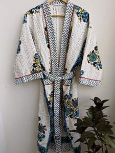 Kimono de demoiselle d'honneur Kantha de qualité à l'exportation, Robes en coton, vêtements faits à la main, Kantha, Robes de bain - Product Image 3