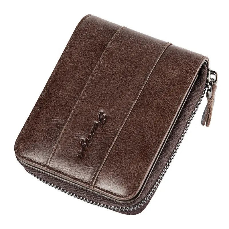 Cüzdan deri erkek kısa 2021 Minimalist kahverengi RFID engelleme rahat carteras çanta billeteras monederos