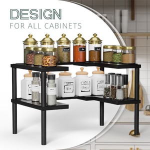 <b>Rotatable</b> multi-layer <b>spice</b> <b>rack</b>, floor-standing, multi-functional, no-drill <b>spice</b> storage <b>rack</b> for kitchen organization. - Product Image 4