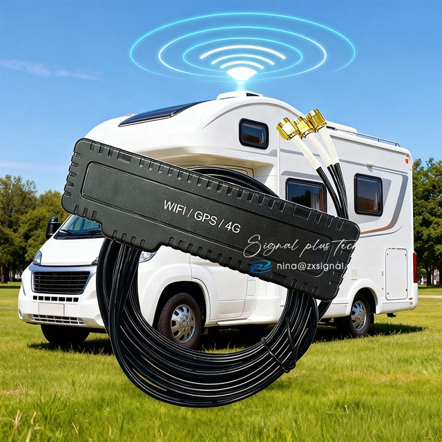 Low Profile Omni Waterproof Screw Mount 3-in-1 Combined Antenna Outdoor GPS Wifi 4G LTE Combo Roof Antenna for Vehicle