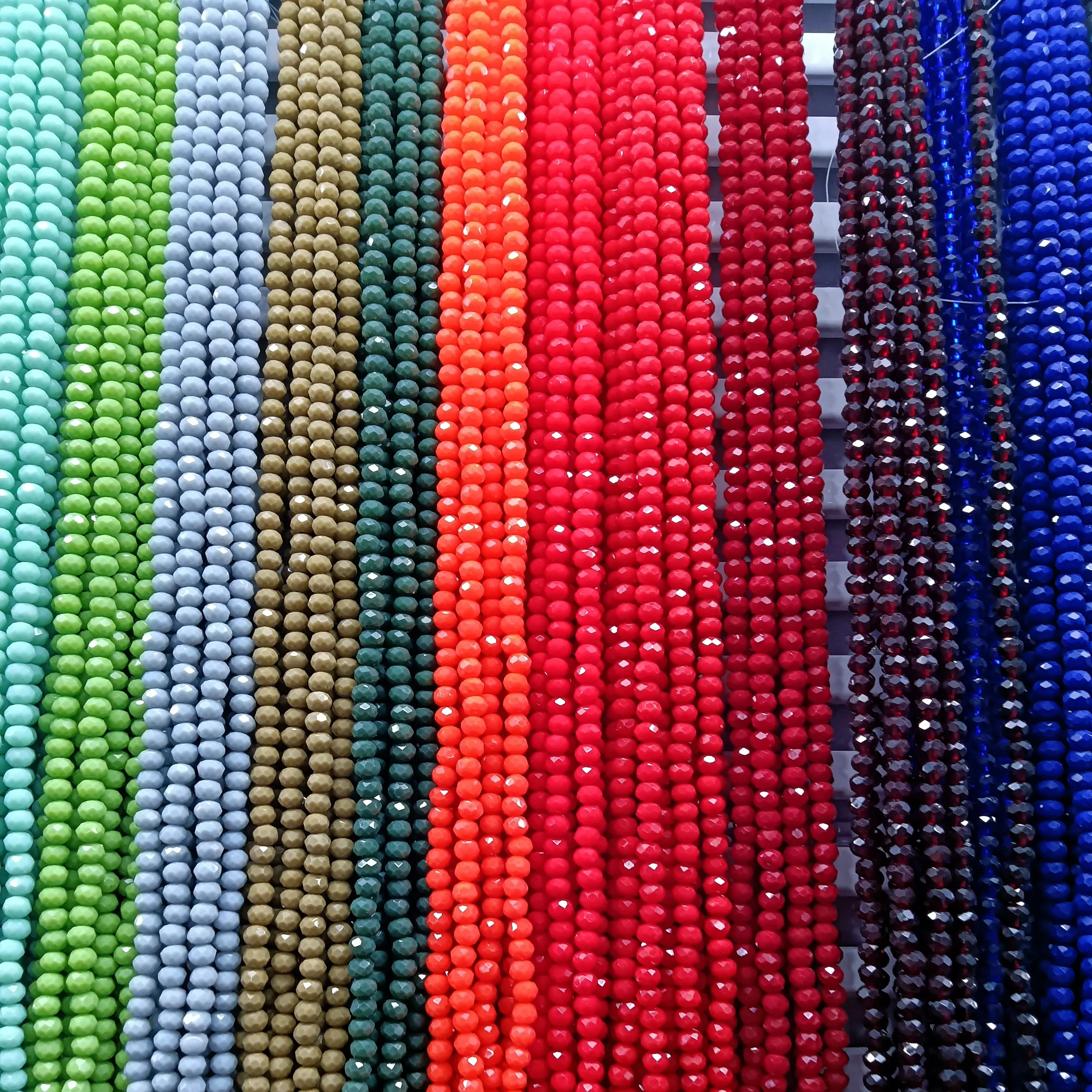 Perles de cristal à facettes multicolores accessoires pour le bricolage et la fabrication de bijoux autres perles en vrac verre