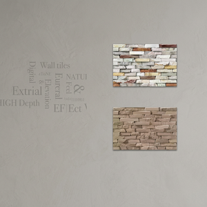 Menton Faux Pierre Satin Mat 12x18 En Relief 3.5mm Haute Profondeur 10mm Épaisseur Élévation 300x450mm Céramique Numérique 30x45cm Carreaux Muraux - Product Image 3