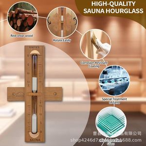 Asidius Wooden Sauna Hourglass <b>Timer</b> Wall Mounted 3.25 In With Precise Timing For Steam Room Use - Product Image 3