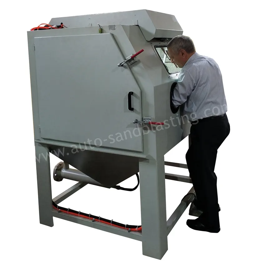 CE approved JL-1212W dustless water sandblasting cabinet wheel water sandblaster with water tank recycle system