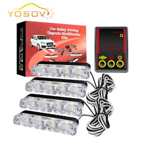 Yosovlamp 16LED Car Grille Explosion Light Clip Luz estroboscópica Control remoto con cable Un remolque Cuatro luces de advertencia Modelos X6 X5 - Product Image 2