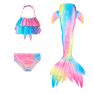 Gran oferta, 3 uds., disfraz de cola de sirena para niños, trajes de baño para niñas, traje de cola de sirena para niños, regalo de cumpleaños para niñas de 2 a 12 años - Product Image 6