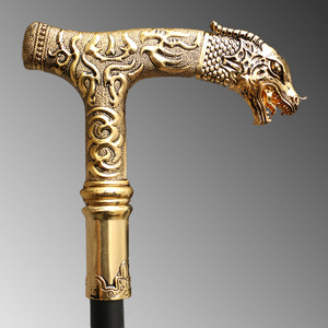 Canne de marche avec tête d'aigle, finition dorée, style britannique, accessoire de randonnée, article de cosplay, épée non affûtée à l'intérieur - Product Image 2