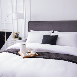 Perlengkapan Hotel Grosir Sarung Bantal Katun Putih Sarung Selimut Sprei Set Tempat Tidur Linen Hotel - Product Image 5