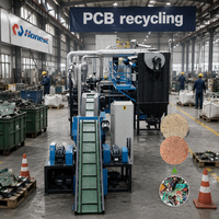 Mesin Pemisah Fisik Papan Sirkuit Limbah Elektronik untuk Daur Ulang Logam Mulia, Lini Produksi Daur Ulang PCB Motherboard Limbah