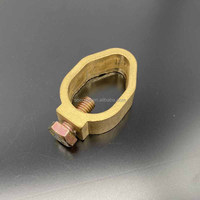 Morsetto per Palo di Terra in Ottone, Connettore a Bullone per Messa a Terra Elettrica e Protezione da Fulmini, Certificato CE IEC 61238-1