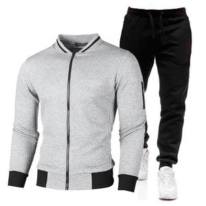 Conjunto Deportivo para Hombre, Chaqueta con Cremallera de Poliéster y Algodón, Pantalones Deportivos Transpirables, Ropa Casual para Adultos, Tallas M, L, XL, XXL - Product Image 2