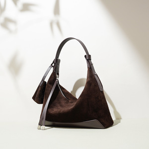 Sac à main bandoulière vintage en cuir véritable haut de gamme, design élégant et simple, fermeture éclair, polyvalent, avec une seule bandoulière - Product Image 2