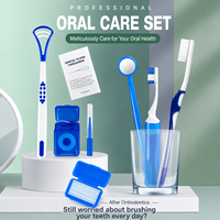 Kit de Nettoyage Orthodontique en Gros 8-en-1 : Ensemble d'Hygiène pour Appareils Dentaires avec Cire Protectrice et Grattoir Lingual pour le Nettoyage des Dents