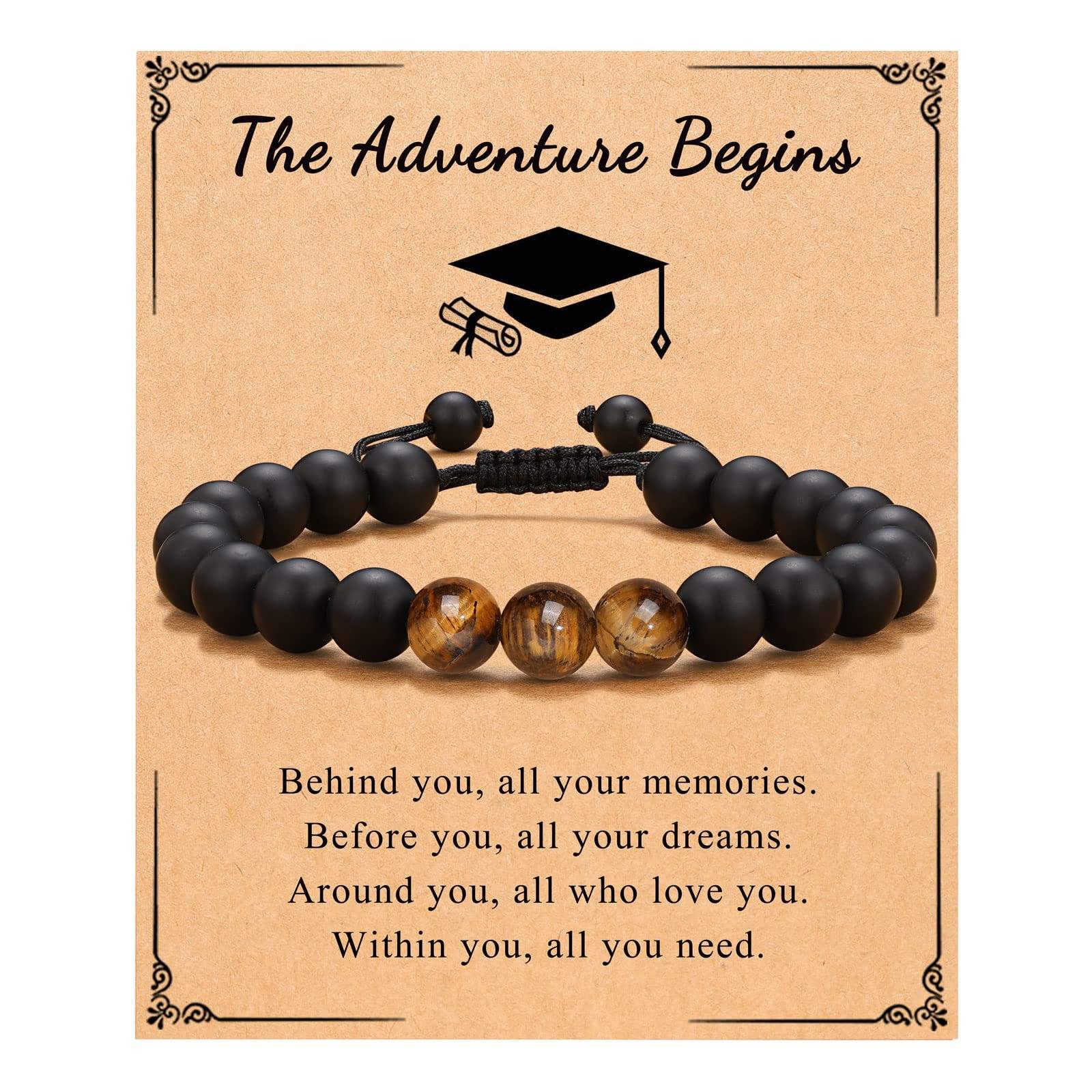 Pulsera + tarjeta de graduación: ¡La aventura comienza!
