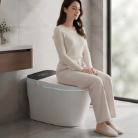 Ensemble WC intelligent tout-en-un avec bidet électrique, cuvette en céramique, toilettes intelligentes entièrement automatiques