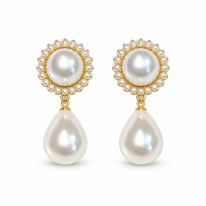 Orecchini Vintage a Goccia con Perle Finte per Donne, Elegante Stile Corte, Gioielli alla Moda - Product Image 1