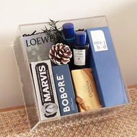 Boîte de rangement et de présentation en acrylique transparent de haute qualité, boîte cadeau de mariage en acrylique DIY pour les invités de la réception avec impression